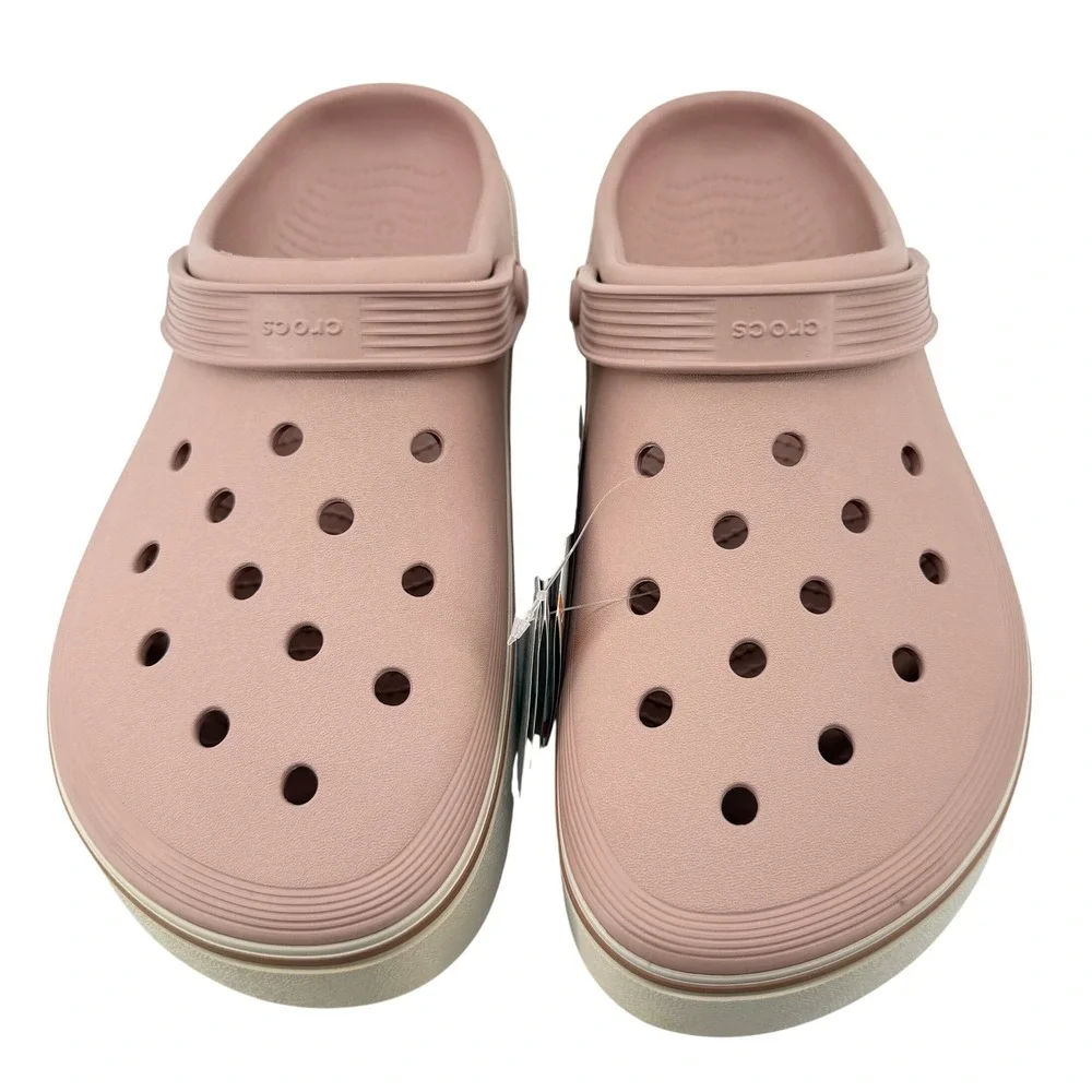 Crocs Off Court Adult Clog Pink Clay White Men 12/Women 14 208371-6TY Casual New